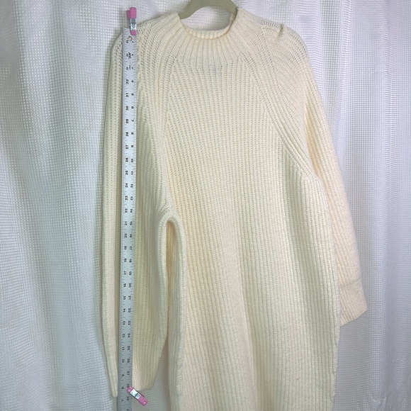 Express Sweater Dress - Ribbed Knit, Long Sleeve, Black, Size M - Picture 7 of 16